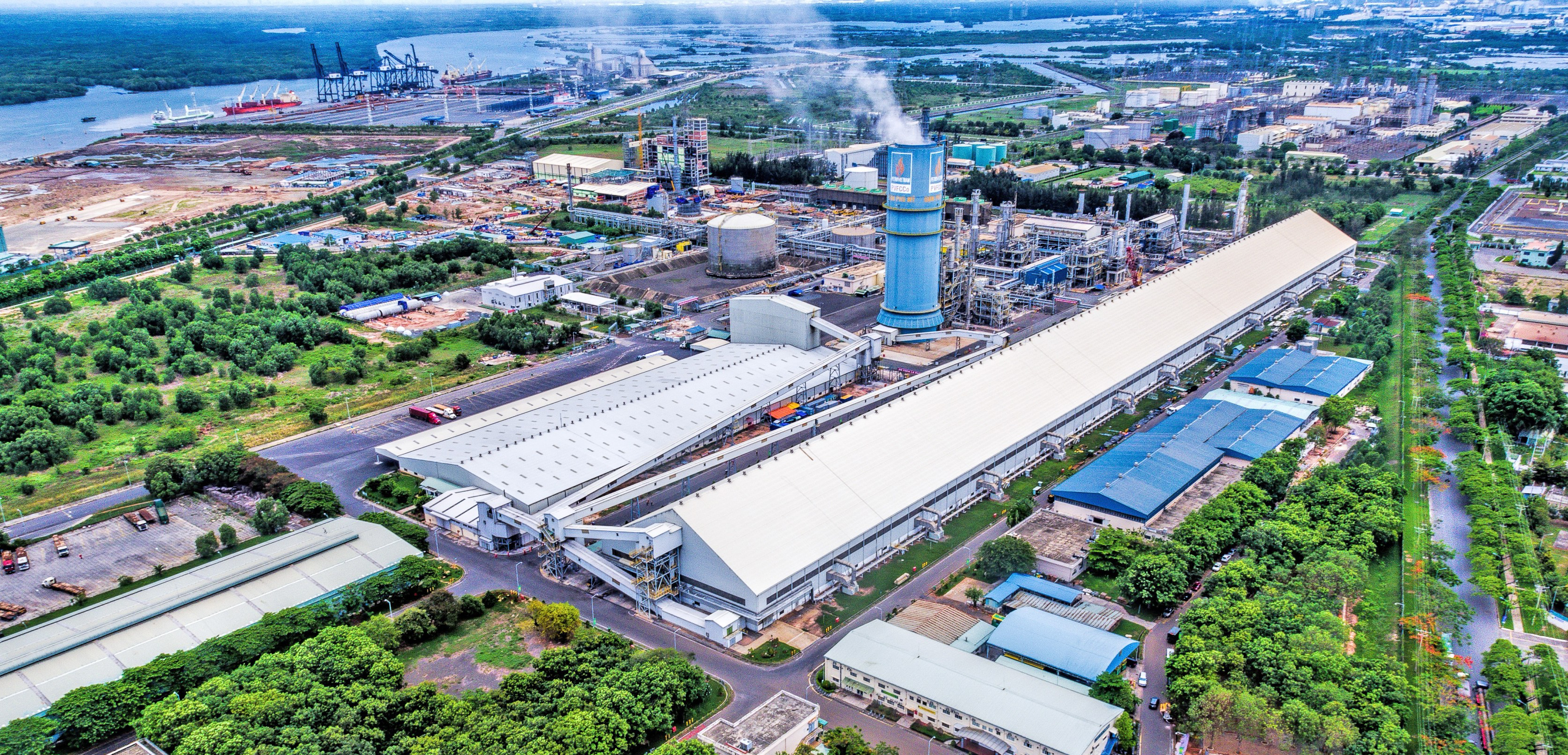 hình chụp flycam vũng tàu - Nhà máy Đạm Phú Mỹ từ góc nhìn Flycam nhà xưởng xí nghiệp